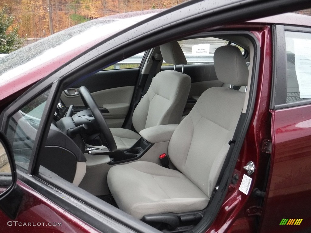 2013 Civic LX Sedan - Crimson Red Pearl / Beige photo #10