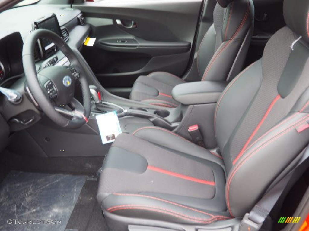 Black Interior 2020 Hyundai Veloster Turbo Photo #135934198