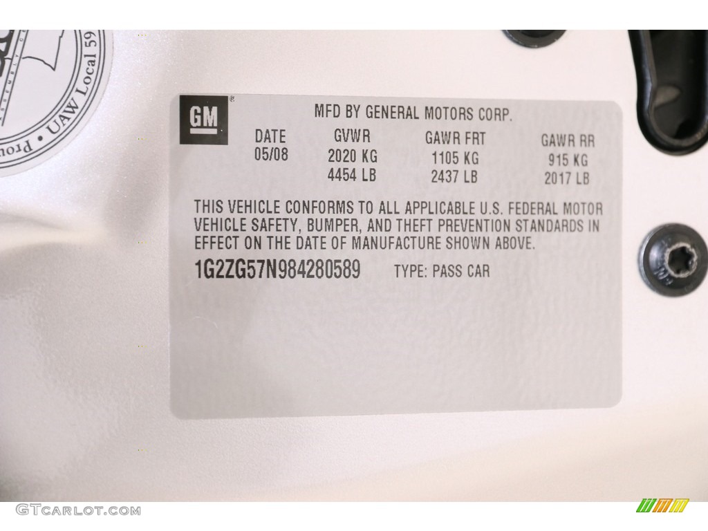 2008 G6 V6 Sedan - Liquid Silver Metallic / Ebony Black photo #16