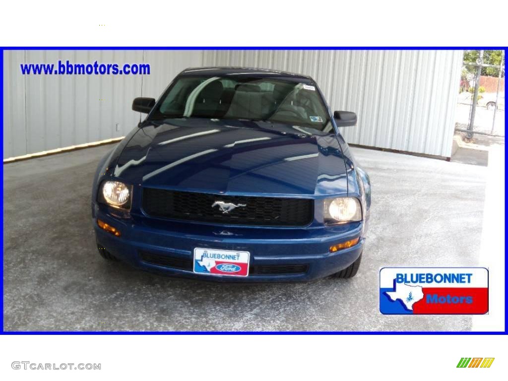 2008 Mustang V6 Deluxe Coupe - Vista Blue Metallic / Light Graphite photo #2