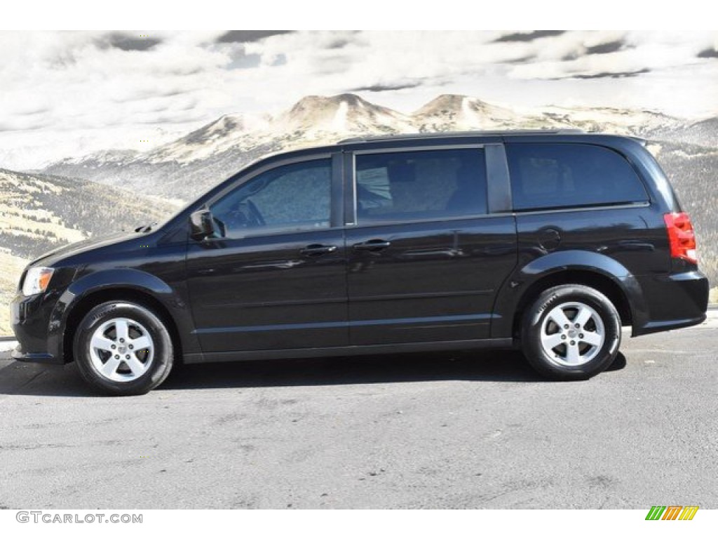 2012 Grand Caravan SXT - Brilliant Black Crystal Pearl / Black/Light Graystone photo #6