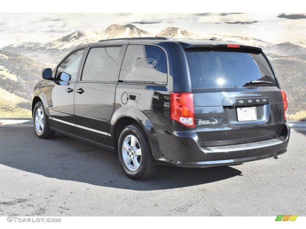 2012 Grand Caravan SXT - Brilliant Black Crystal Pearl / Black/Light Graystone photo #7