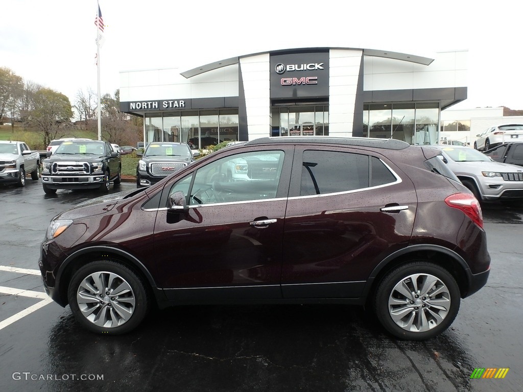2018 Encore Preferred AWD - Black Cherry Metallic / Ebony photo #13