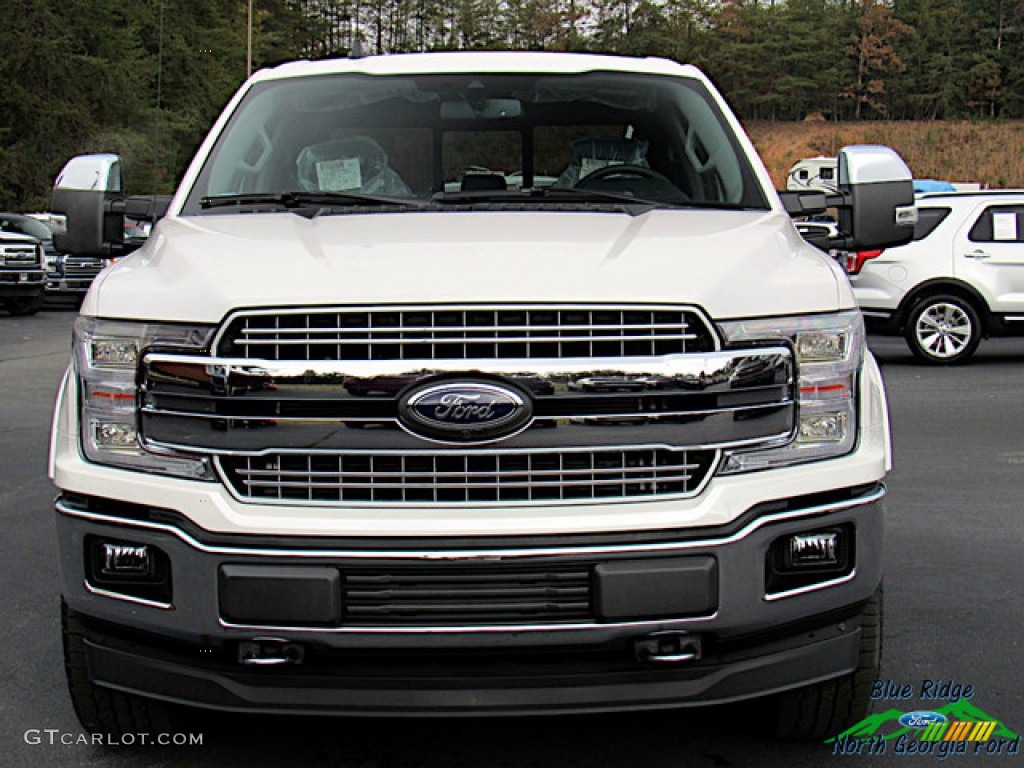 2019 F150 Lariat SuperCrew 4x4 - White Platinum / Black photo #8