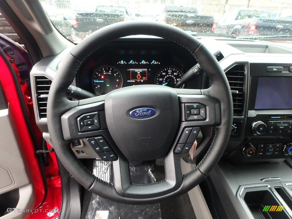 2020 Ford F150 XLT SuperCrew 4x4 Medium Earth Gray Steering Wheel Photo #135940396