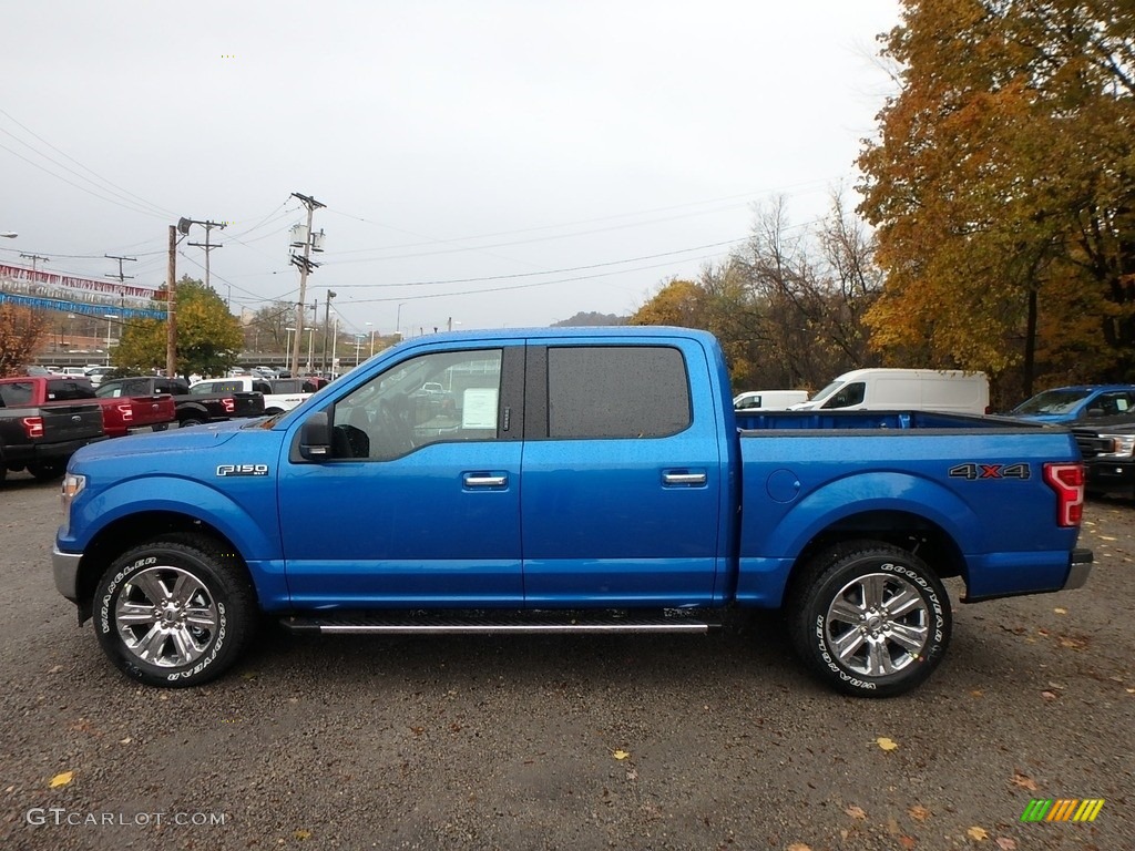 Velocity Blue 2020 Ford F150 XLT SuperCrew 4x4 Exterior Photo #135940813