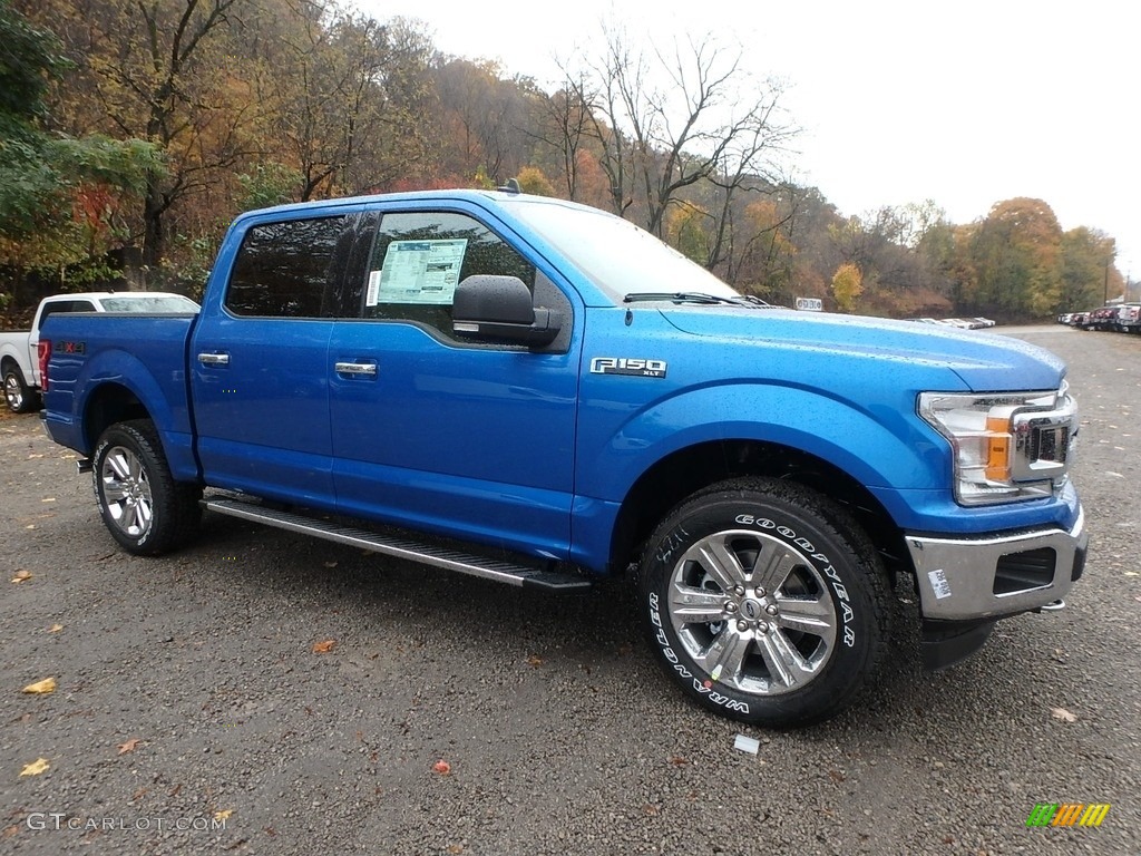 2020 F150 XLT SuperCrew 4x4 - Velocity Blue / Medium Earth Gray photo #8