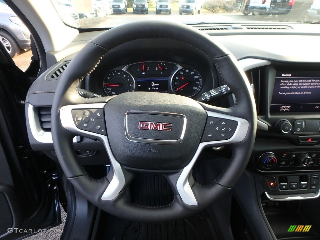 2020 GMC Terrain SLT AWD Jet Black Steering Wheel Photo #135940886