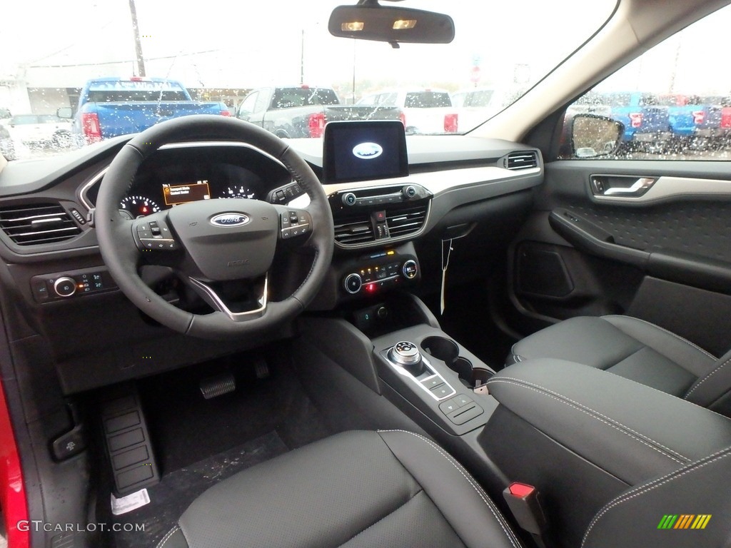 Ebony Black Interior 2020 Ford Escape SEL 4WD Photo #135941128