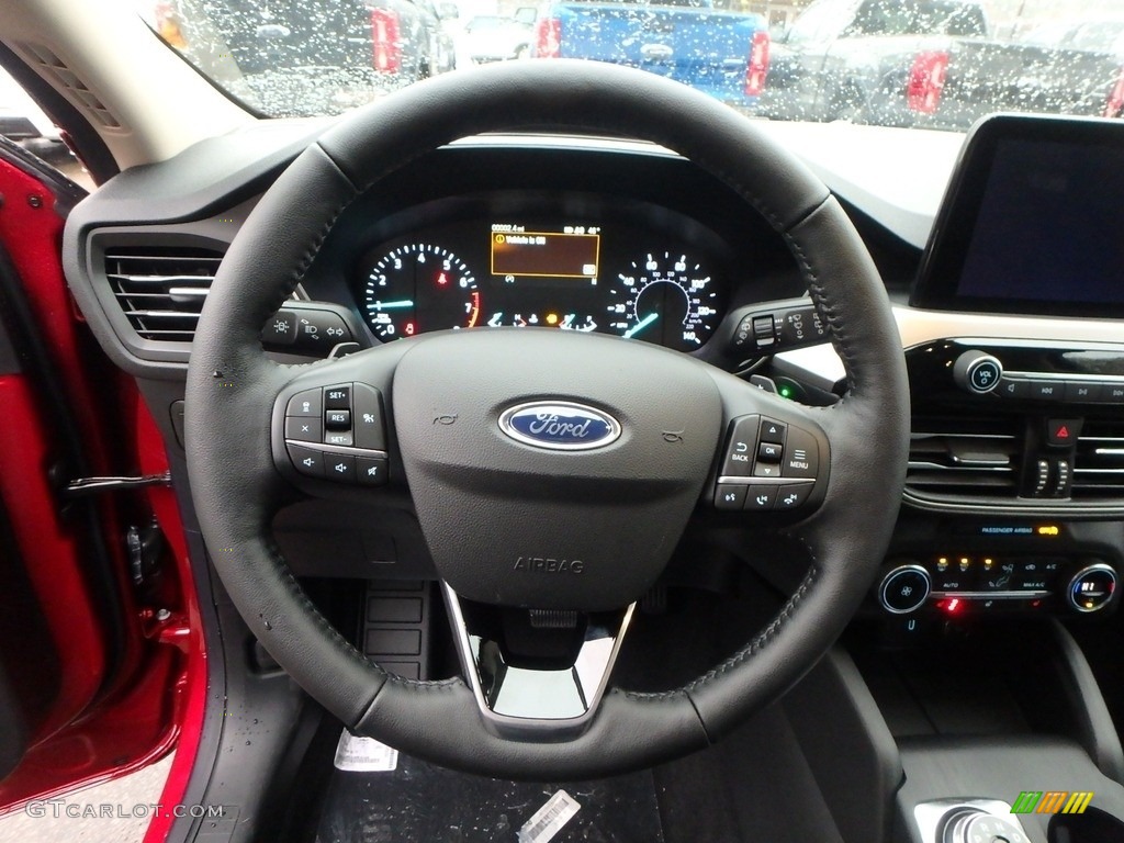 2020 Ford Escape SEL 4WD Ebony Black Steering Wheel Photo #135941146