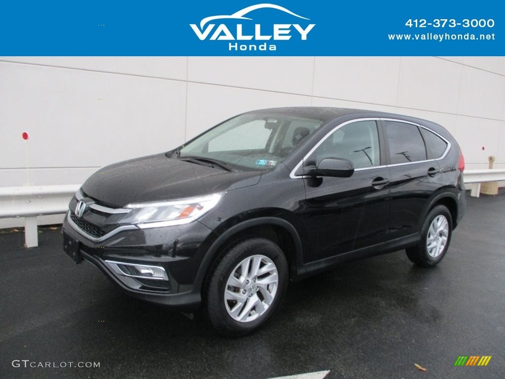 2016 CR-V EX AWD - Crystal Black Pearl / Black photo #1