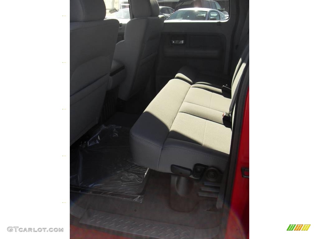 2008 F150 Lariat SuperCrew - Bright Red / Medium Flint Grey photo #7