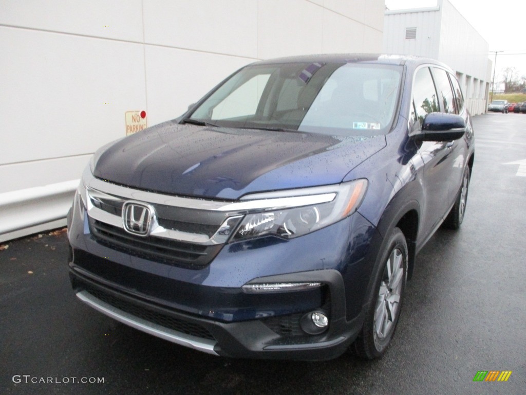 2019 Pilot EX-L AWD - Obsidian Blue Pearl / Gray photo #9