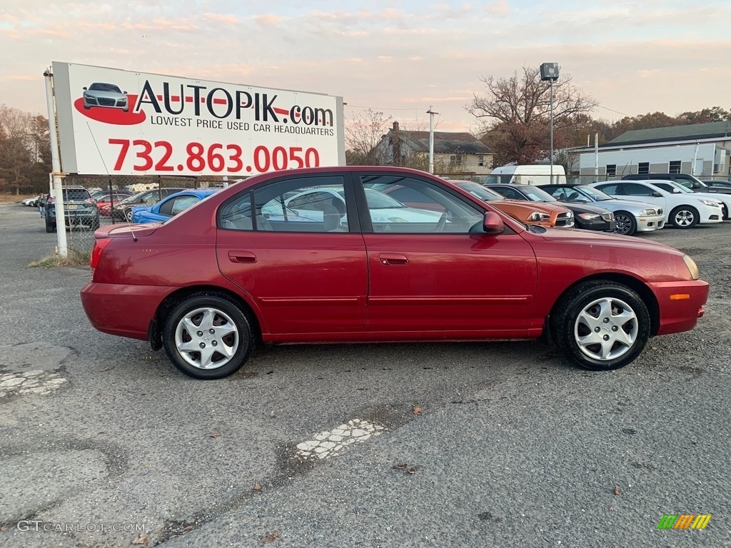 2006 Elantra GLS Sedan - Electric Red / Gray photo #2