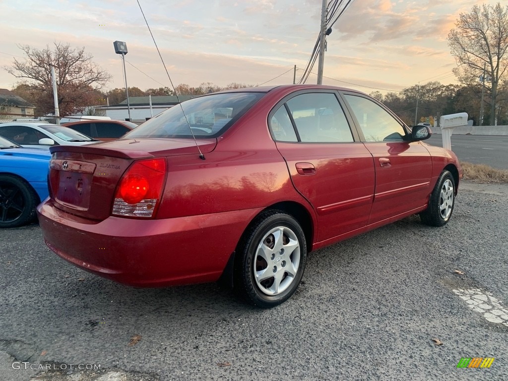 2006 Elantra GLS Sedan - Electric Red / Gray photo #3