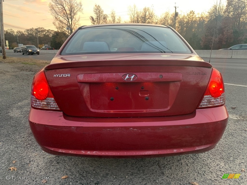 2006 Elantra GLS Sedan - Electric Red / Gray photo #4