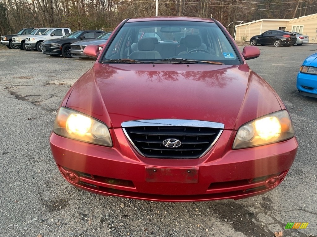 2006 Elantra GLS Sedan - Electric Red / Gray photo #8