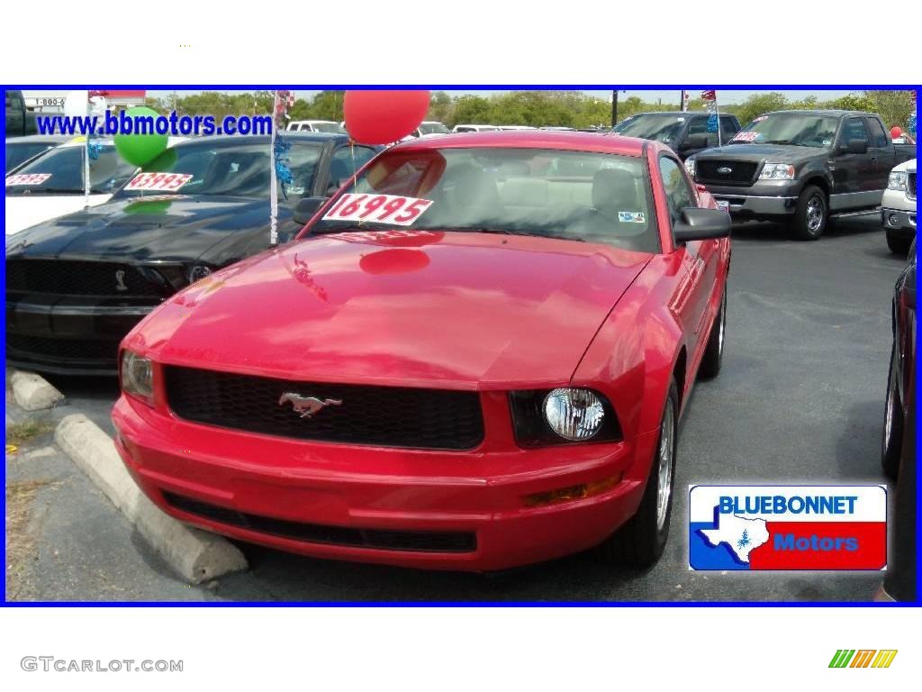 2008 Mustang V6 Deluxe Coupe - Torch Red / Medium Parchment photo #1