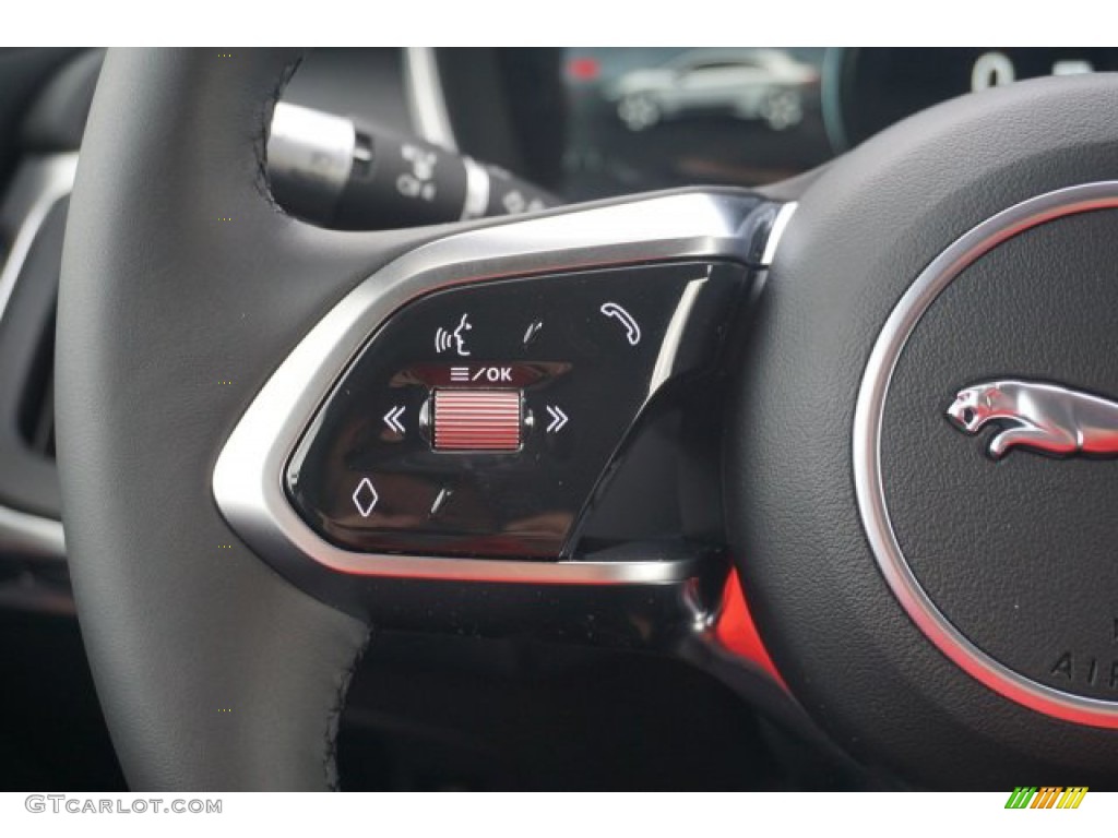 2020 Jaguar I-PACE S Ebony Steering Wheel Photo #135949341