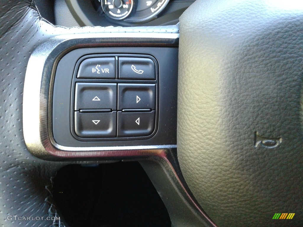 2019 Ram 2500 Power Wagon Crew Cab 4x4 Black/Diesel Gray Steering Wheel Photo #135951900