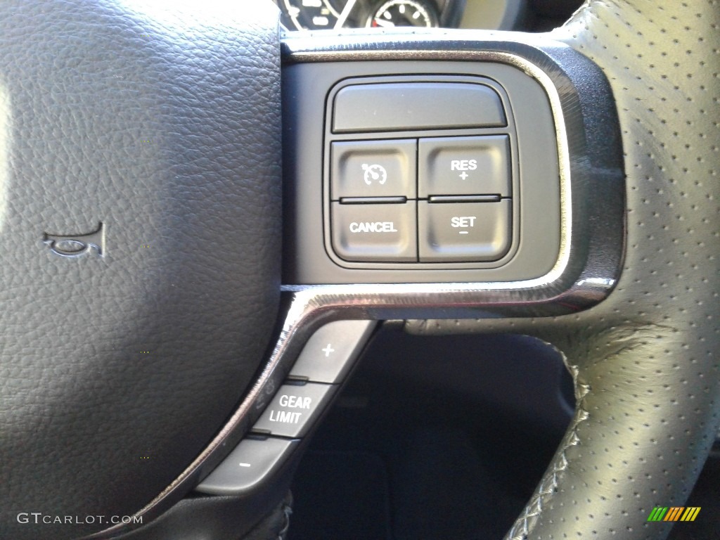 2019 Ram 2500 Power Wagon Crew Cab 4x4 Black/Diesel Gray Steering Wheel Photo #135951924