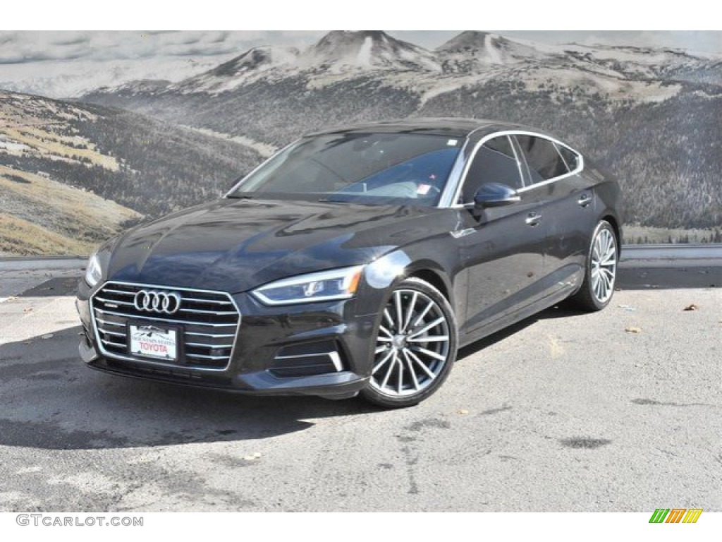 Mythos Black Metallic 2018 Audi A5 Premium Plus quattro Coupe Exterior Photo #135954888