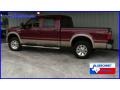 2008 Dark Toreador Red Ford F250 Super Duty Lariat Crew Cab 4x4  photo #3