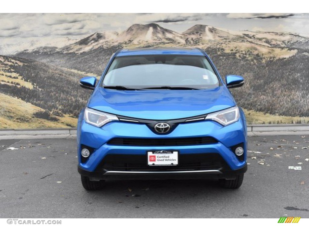 2018 RAV4 XLE AWD - Electric Storm Blue / Black photo #4