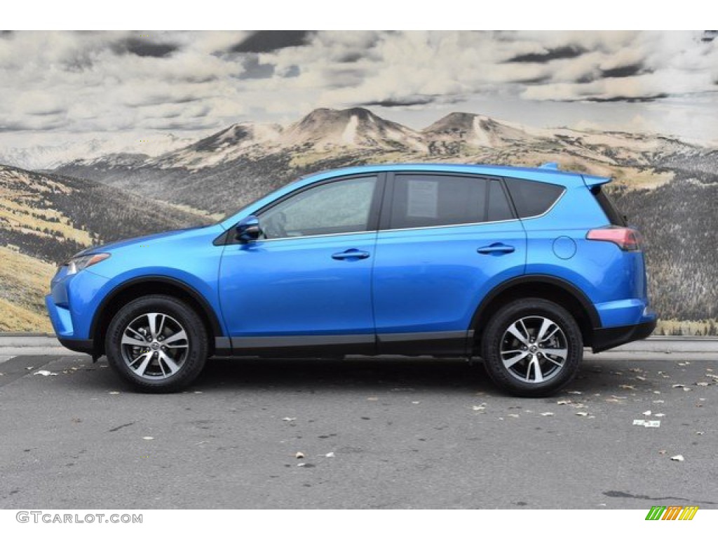 2018 RAV4 XLE AWD - Electric Storm Blue / Black photo #6