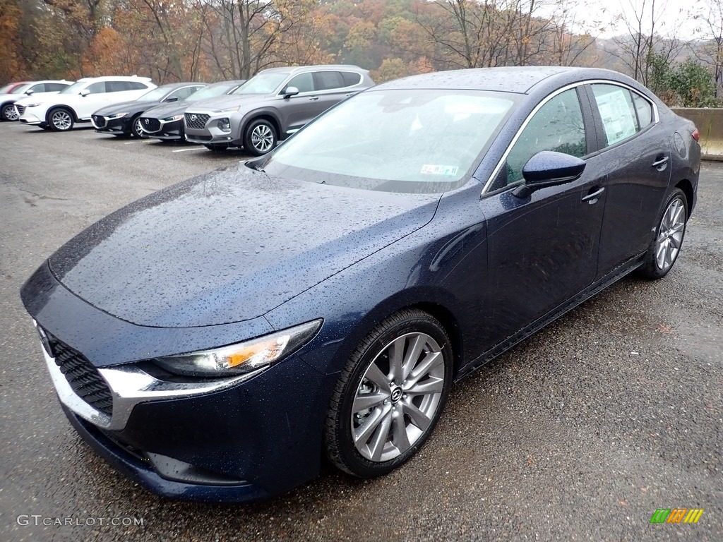 2020 MAZDA3 Select Sedan AWD - Deep Crystal Blue Mica / Black photo #5