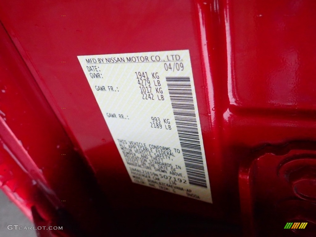 2009 Altima 2.5 S - Red Brick Metallic / Charcoal photo #24