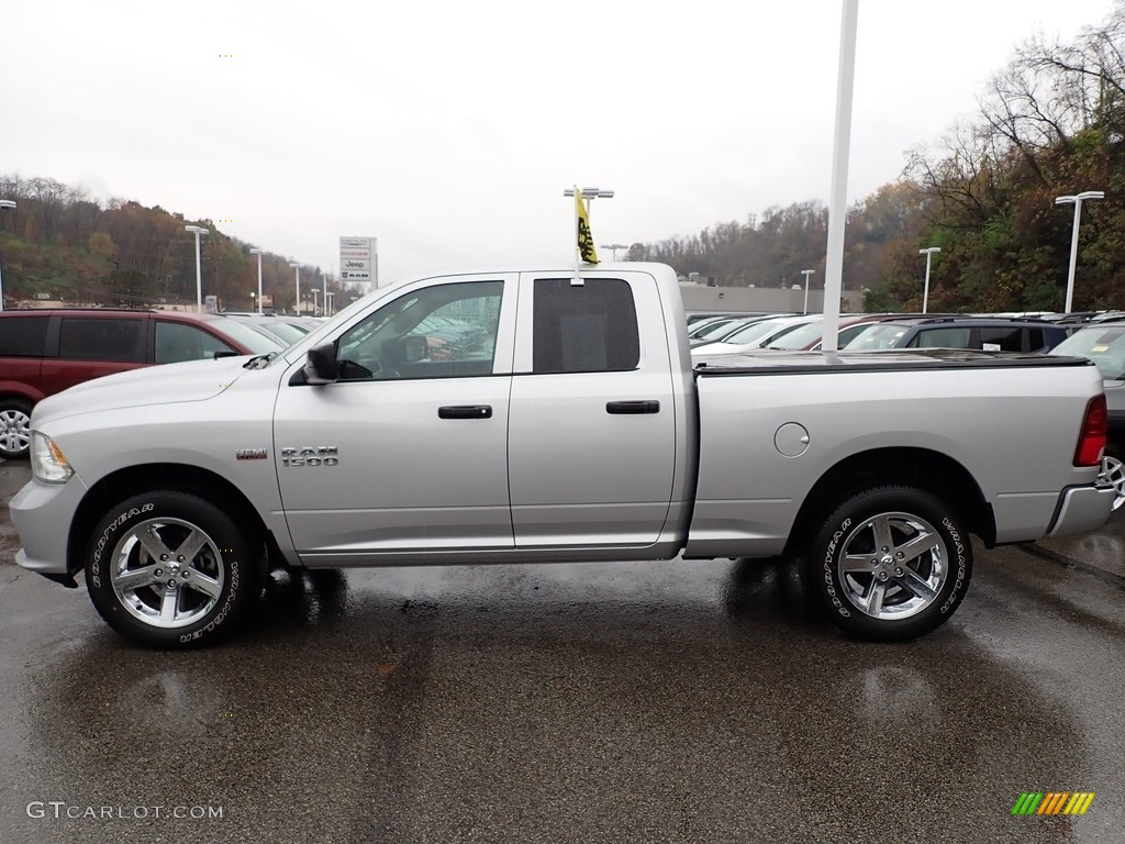 2018 1500 Express Quad Cab 4x4 - Bright Silver Metallic / Black/Diesel Gray photo #2
