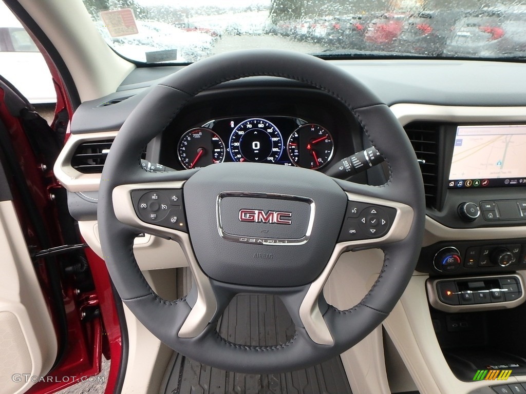 2020 GMC Acadia Denali AWD Dark Galvanized/Light Shale Steering Wheel Photo #135972907