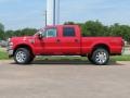 2008 Bright Red Ford F350 Super Duty Lariat Crew Cab 4x4  photo #2