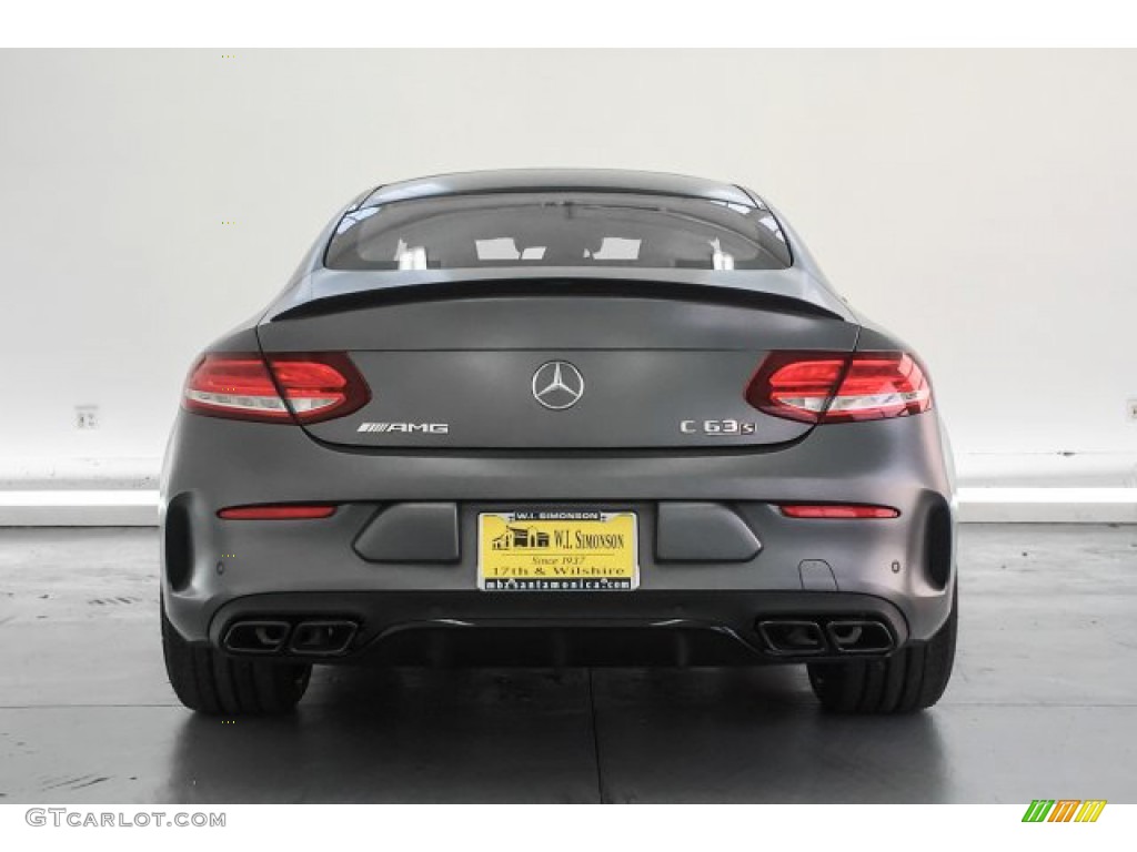 2018 C 63 S AMG Coupe - designo Selenite Grey (Matte) / Black photo #3