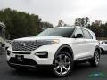 2020 Star White Metallic Tri-Coat Ford Explorer Platinum 4WD  photo #1