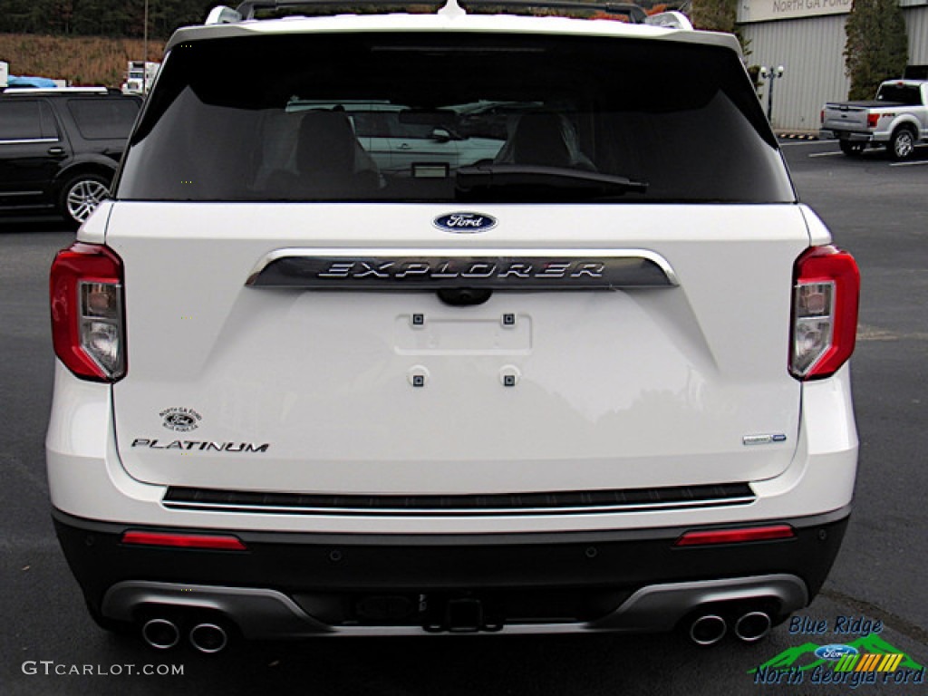 2020 Explorer Platinum 4WD - Star White Metallic Tri-Coat / Sandstone photo #4