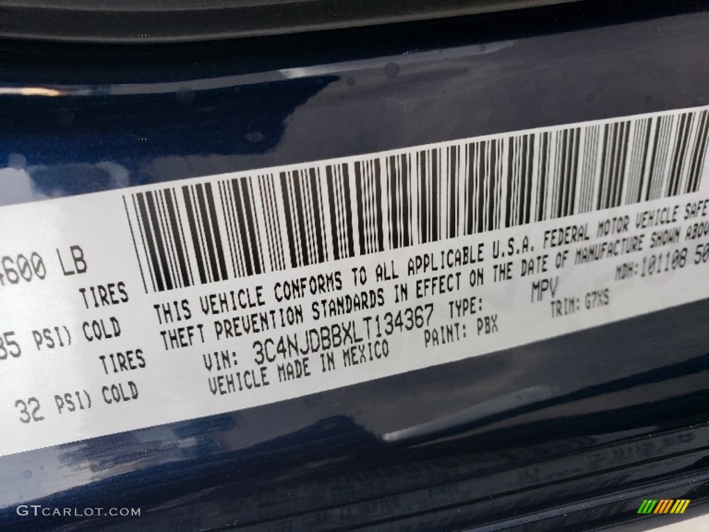 2020 Compass Latitude 4x4 - Jazz Blue Pearl / Ski Gray/Black photo #9