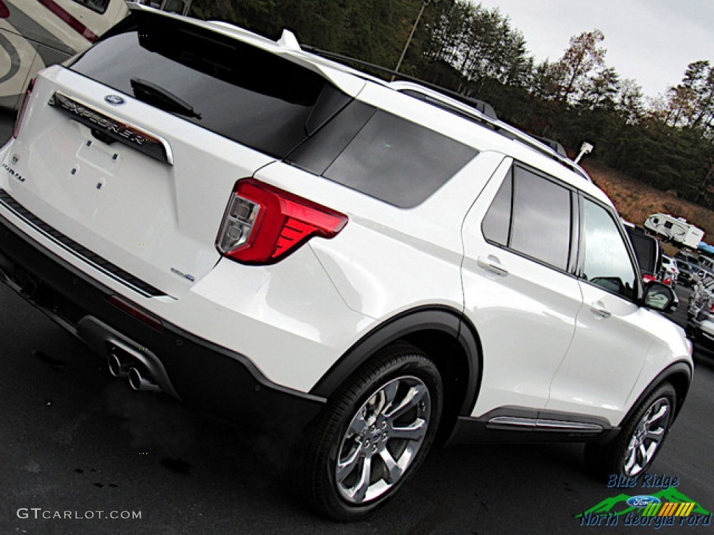 2020 Explorer Platinum 4WD - Star White Metallic Tri-Coat / Sandstone photo #36