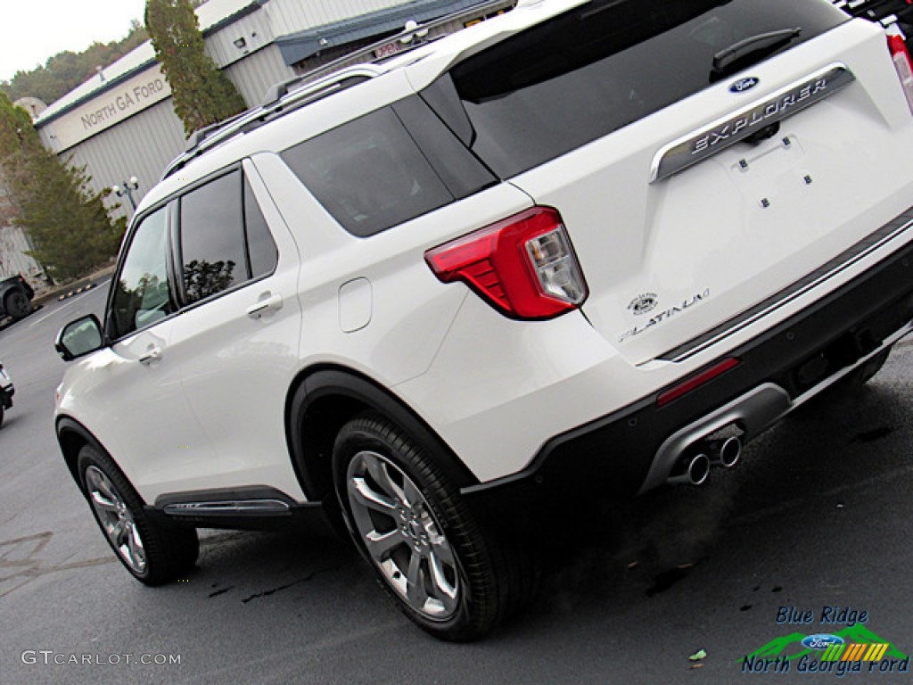 2020 Explorer Platinum 4WD - Star White Metallic Tri-Coat / Sandstone photo #37