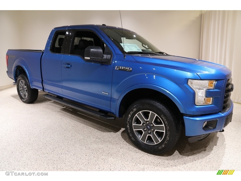 Blue Flame 2016 Ford F150 XLT SuperCab 4x4 Exterior Photo #135976847
