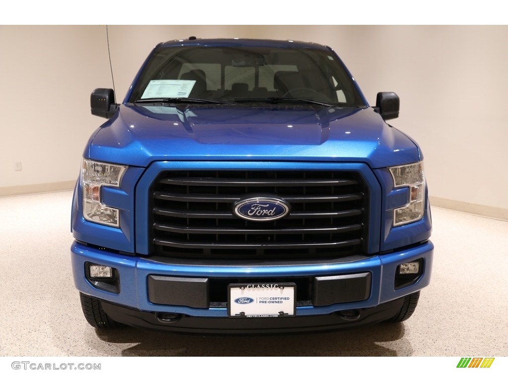 2016 F150 XLT SuperCab 4x4 - Blue Flame / Black photo #2
