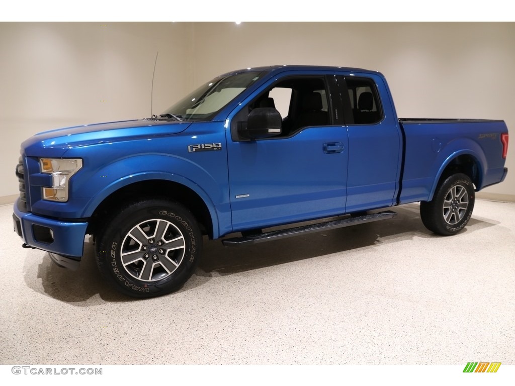 2016 F150 XLT SuperCab 4x4 - Blue Flame / Black photo #3