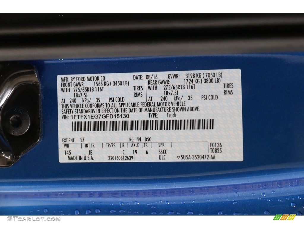 2016 F150 XLT SuperCab 4x4 - Blue Flame / Black photo #21