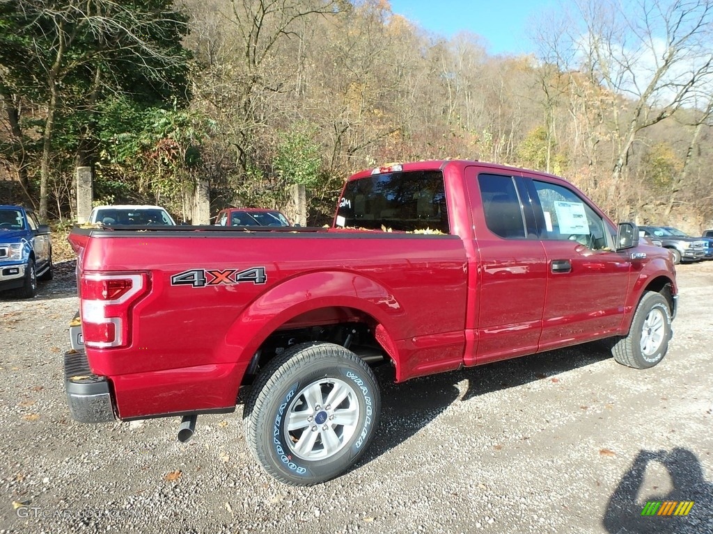 2019 F150 XLT SuperCab 4x4 - Ruby Red / Earth Gray photo #2