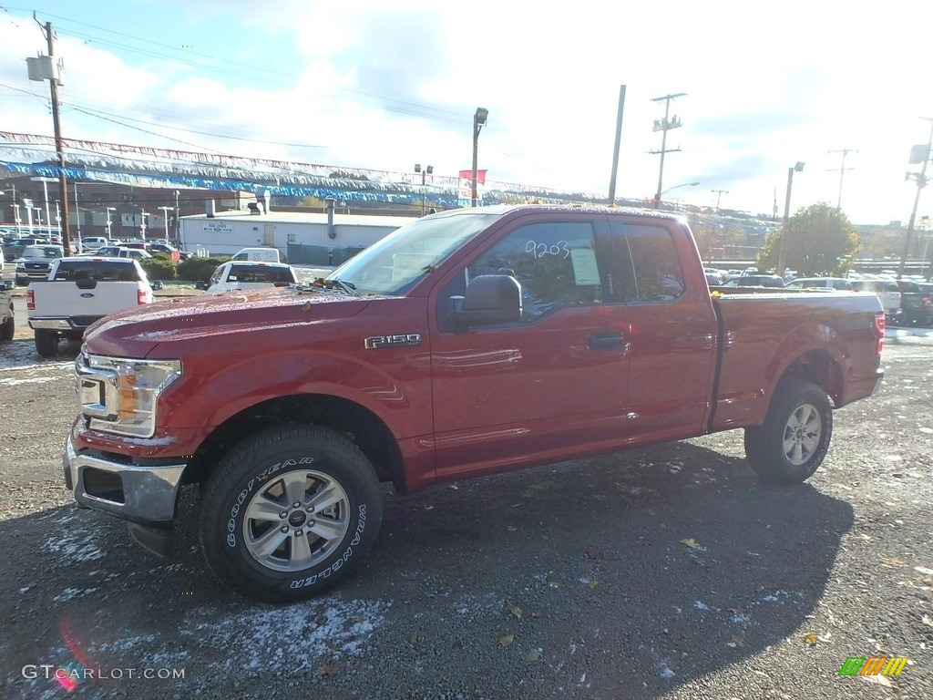 2019 F150 XLT SuperCab 4x4 - Ruby Red / Earth Gray photo #6