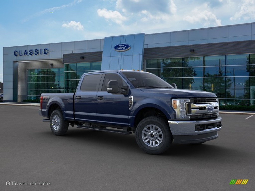 2019 F250 Super Duty XL Crew Cab 4x4 - Blue Jeans / Earth Gray photo #7