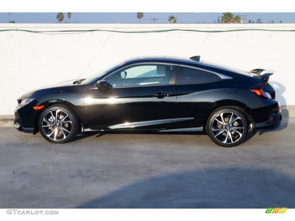 2018 Civic Si Coupe - Crystal Black Pearl / Black photo #7