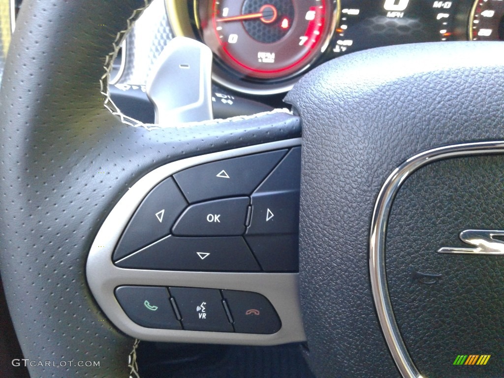 2019 Dodge Charger SRT Hellcat Black Steering Wheel Photo #135983626