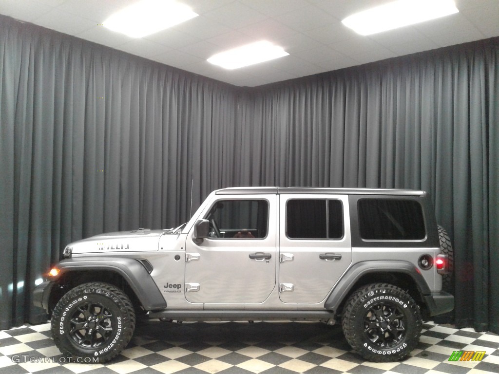 2020 Wrangler Unlimited Willys 4x4 - Billet Silver Metallic / Black photo #1